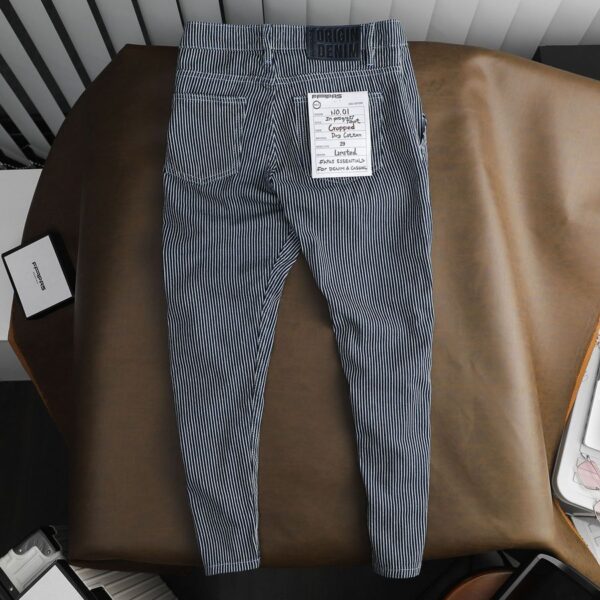 FAPAS｜Jeanss Cropped Fit Striped