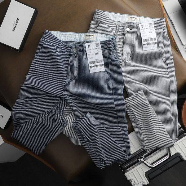 FAPAS｜Jeanss Cropped Fit Striped
