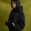 Goers Studio Capsule Boxy Hoodie in Black