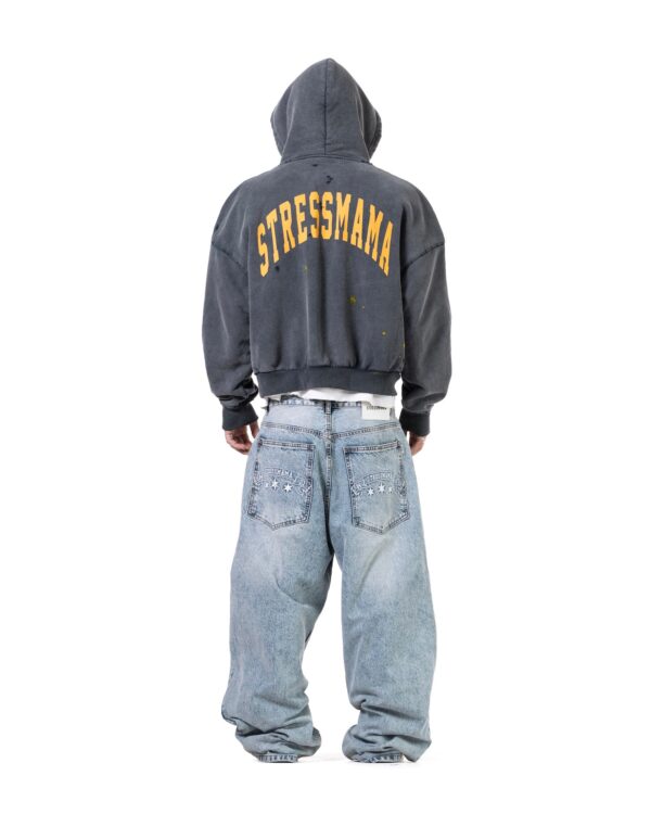 STRESSMAMA Ss26 Core V2 Zip Hoodie 帽T(Dark Blue)