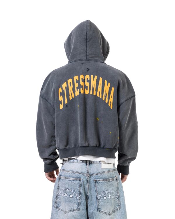 STRESSMAMA Ss26 Core V2 Zip Hoodie 帽T(Dark Blue)