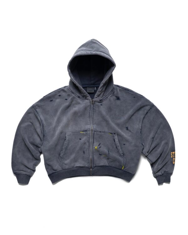 STRESSMAMA Ss26 Core V2 Zip Hoodie 帽T(Dark Blue)