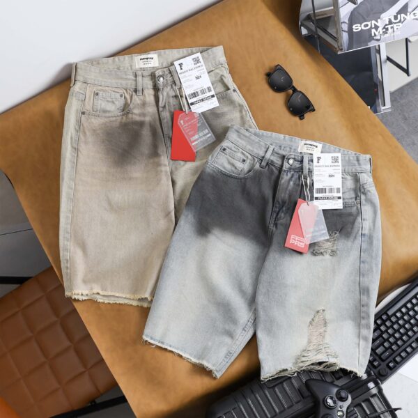 FAPAS｜Denim Shorts Straight Fit Pillow