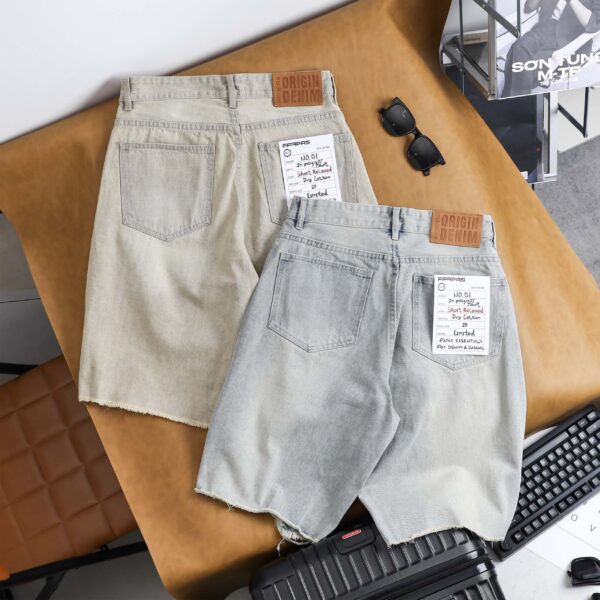 FAPAS｜Denim Shorts Straight Fit Pillow