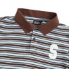 SWE Stripe Crop Polo 上衣(藍)