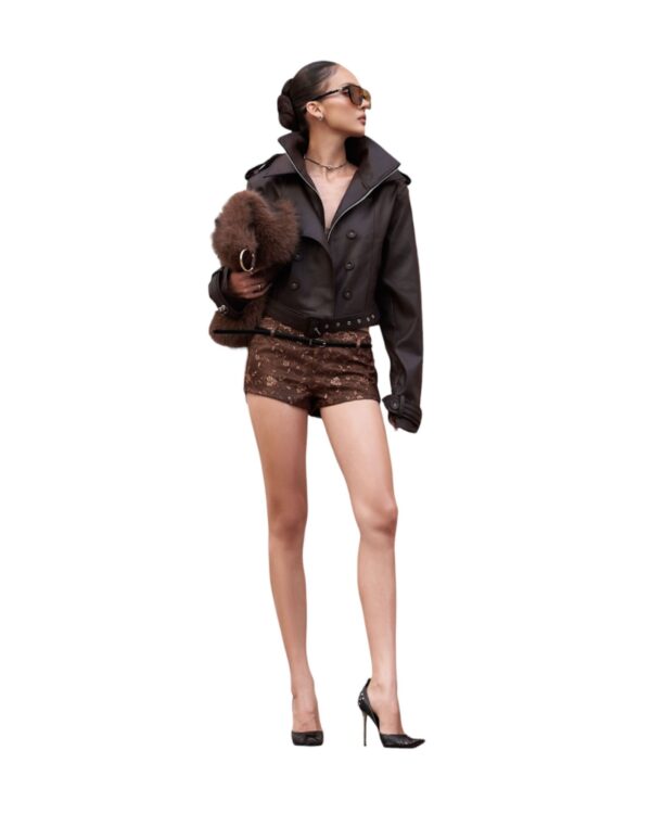 VIERY｜Mooli Cropped Leather Jacket