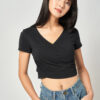 COUPLETX｜Tee Nữ Croptop Đắp Tà