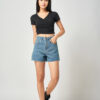 COUPLETX｜Tee Nữ Croptop Đắp Tà