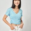 COUPLETX｜Tee Nữ Croptop Đắp Tà