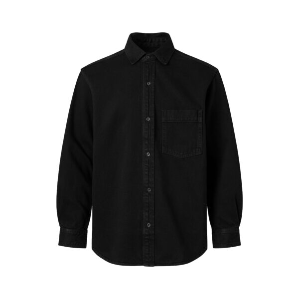 MAVERIK STUDIO｜MAVERIK® BUTTON WASHED DENIM SHIRT ( BLACK )