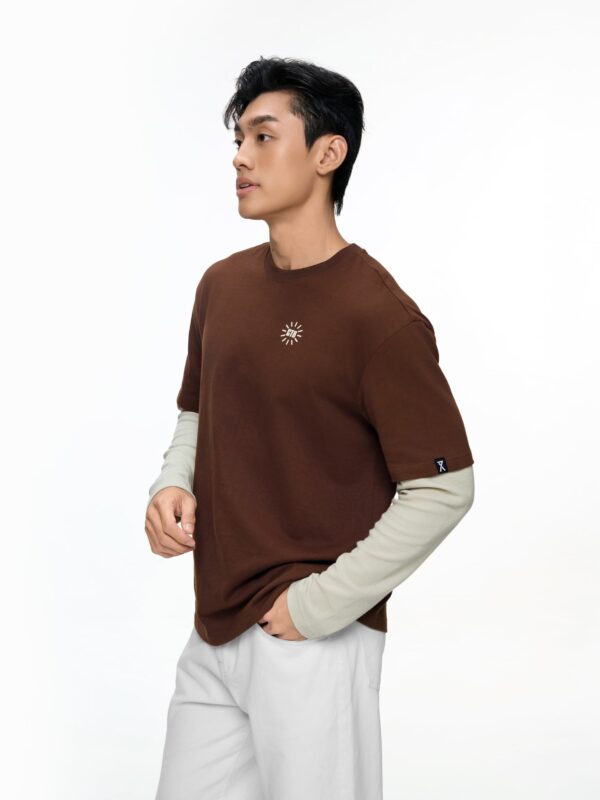 COUPLETX｜Tee Nam Relax Phối Tay Dài