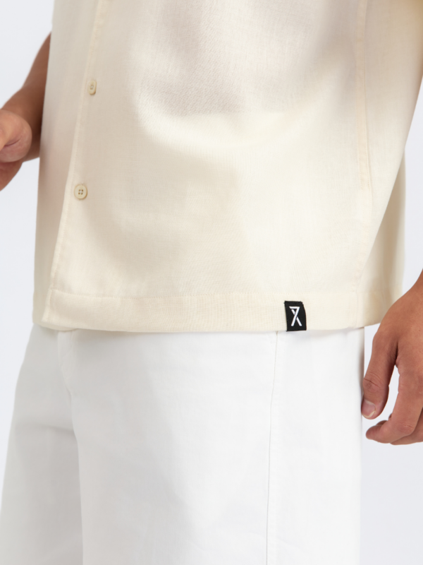 COUPLETX｜Shirt Tay Ngắn Nam Relax Linen Green Luck