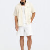 COUPLETX｜Shirt Tay Ngắn Nam Relax Linen Green Luck