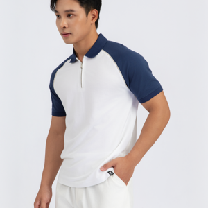 COUPLETX｜Polo Nam Raglan Khóa Zip