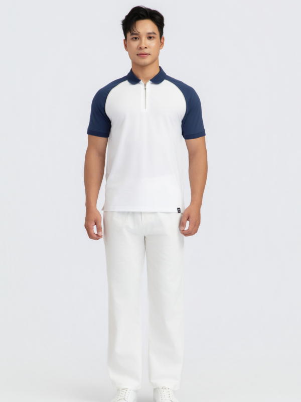 COUPLETX｜Polo Nam Raglan Khóa Zip