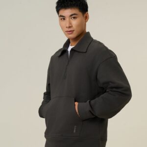 COUPLETX｜Sweater Nam Neck Zip Cozy