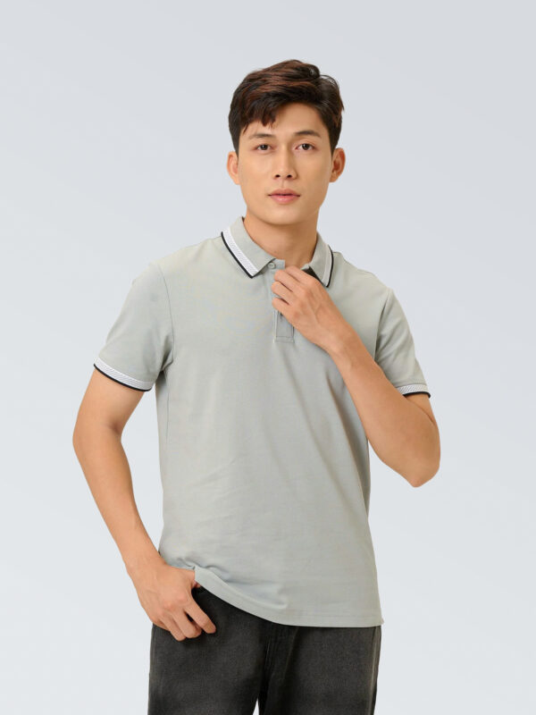 COUPLETX｜Polo Nam Regular Phối Bo Sọc Xéo