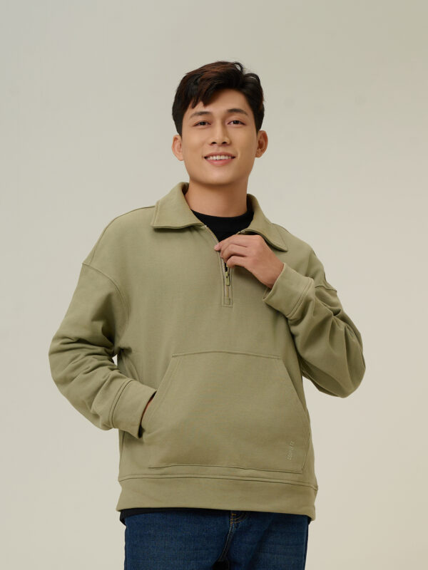 COUPLETX｜Sweater Nam Neck Zip Cozy