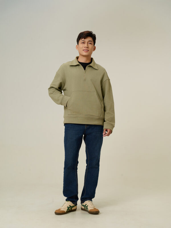 COUPLETX｜Sweater Nam Neck Zip Cozy