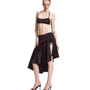VIERY｜Choco Blush Lace Skirt