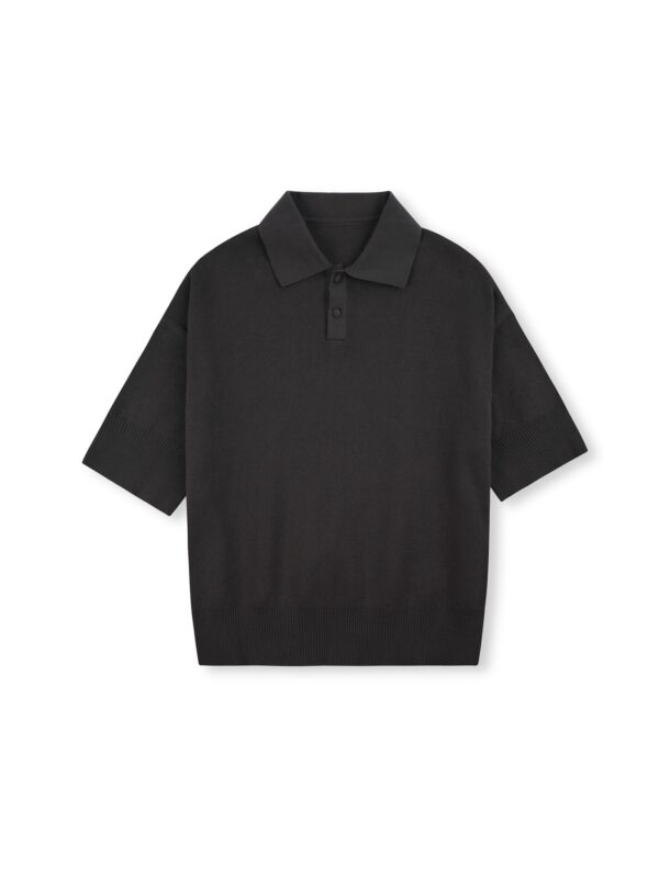 HOWS｜Knitted Basic POLO / LEAD GREY
