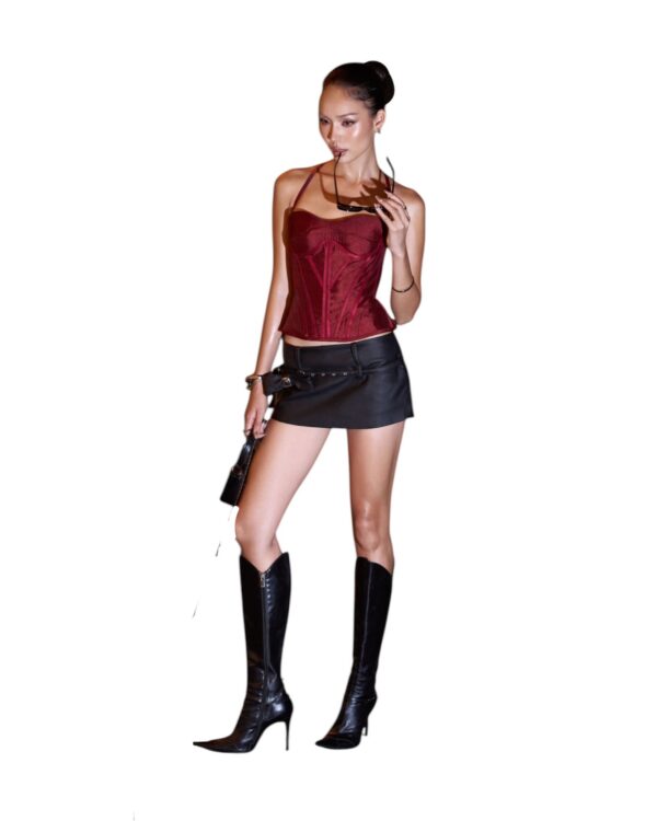 VIERY｜Rosso MiniSkirt