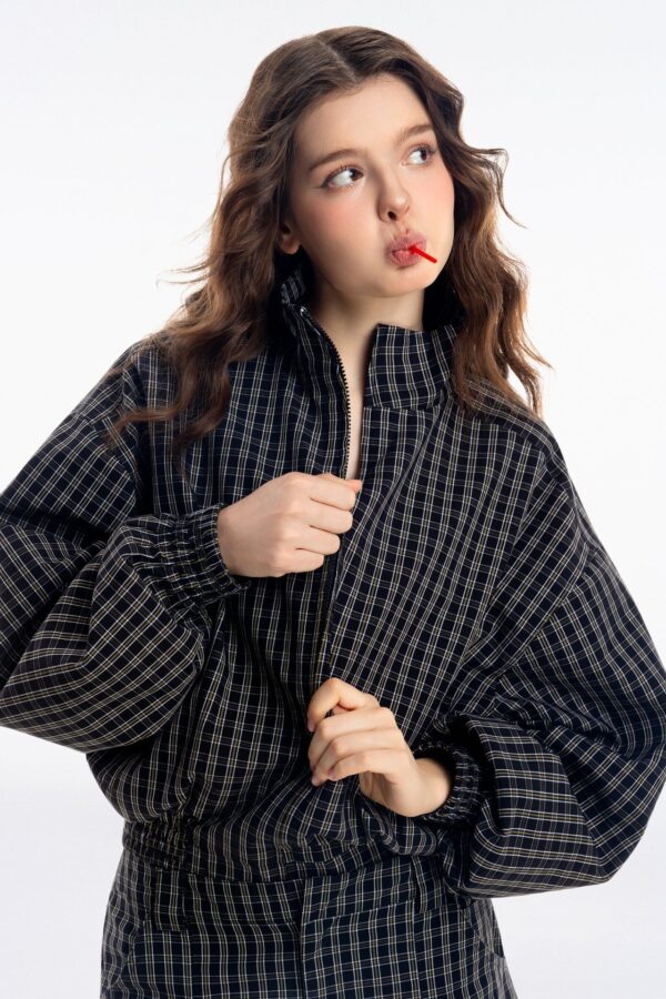 Push Push Gingham 拉鍊外套