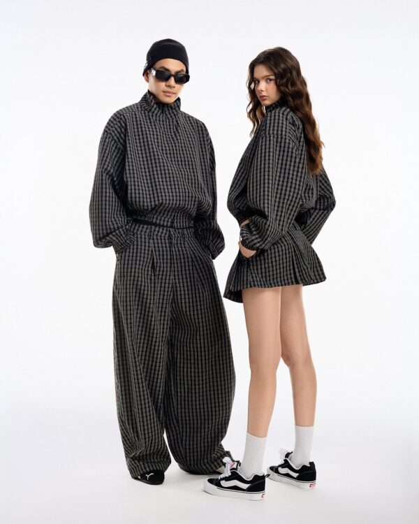 Push Push Gingham 拉鍊外套