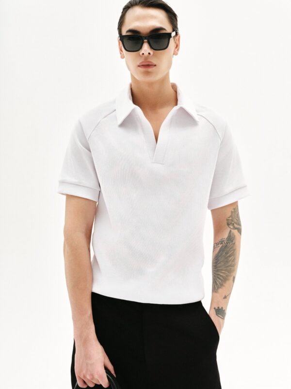 MAVERIK STUDIO｜MAVERIK® RIB POLO SHIRT ( WHITE )