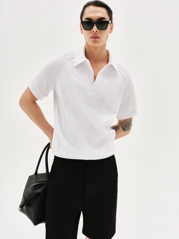 MAVERIK STUDIO｜MAVERIK® RIB POLO SHIRT ( WHITE )