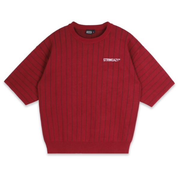 SWE Pinstripe Knit Tee 針織T(紅)