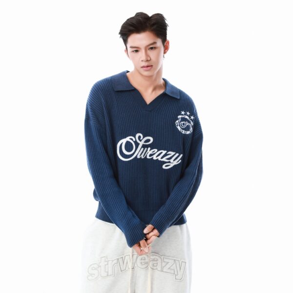 SWE L/s Knit Polo 針織T(藍)