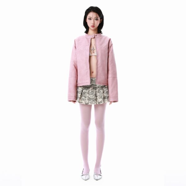 SWE Blossom Leather Jacket 外套(粉)