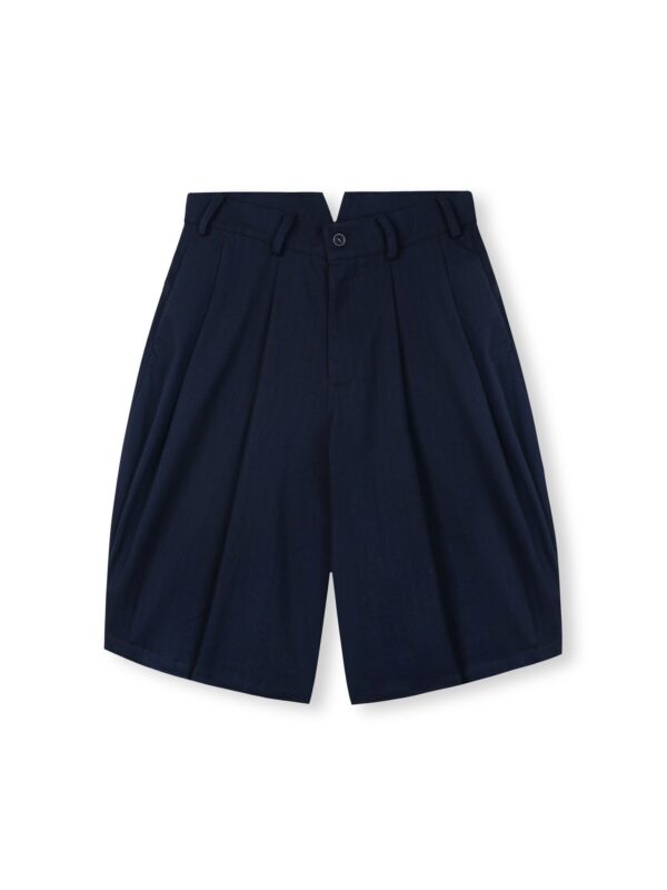 HOWS｜THE Quiet Stripe Baggy Short / NAVY