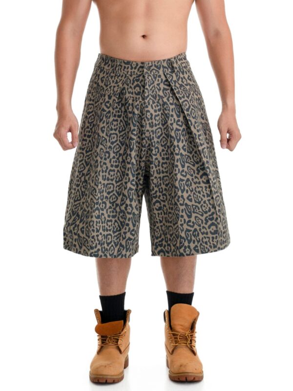 HOWS｜Techno Baggy Short / Leopard Print