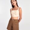 COUPLETX｜Top Kiểu Nữ 2 Dây Linen