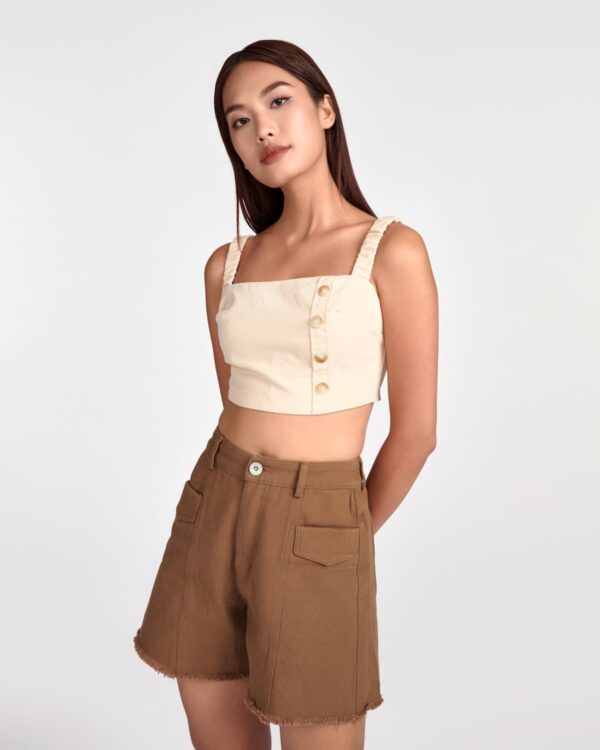 COUPLETX｜Top Kiểu Nữ 2 Dây Linen