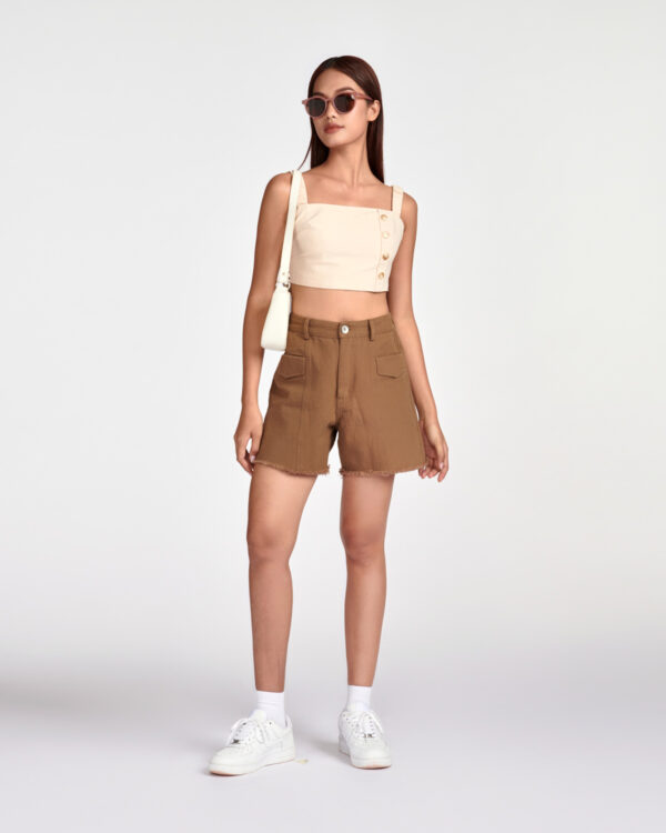 COUPLETX｜Top Kiểu Nữ 2 Dây Linen