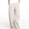 COUPLETX｜Trousers Nữ Straight Xếp Li