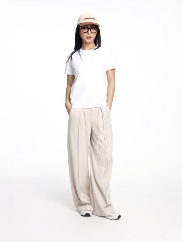 COUPLETX｜Trousers Nữ Straight Xếp Li