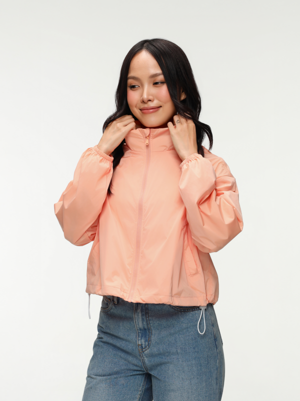 COUPLETX｜Jacket Dù Nữ Relax Boxy Cổ Cao