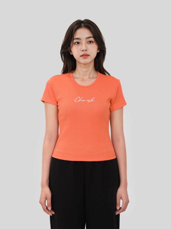 COUPLETX｜Tee Nữ Vải Thun Gân Cherish Slim Fit