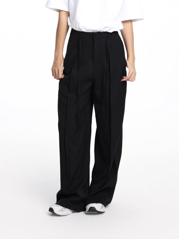 COUPLETX｜Trousers Nữ Straight Xếp Li