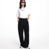 COUPLETX｜Trousers Nữ Straight Xếp Li