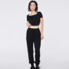 women_den__6__1e3a06b808cf46488bac5fd08031bd68 COUPLETX|Tee Nữ Croptop Banana Kiểu Nhún Sườn