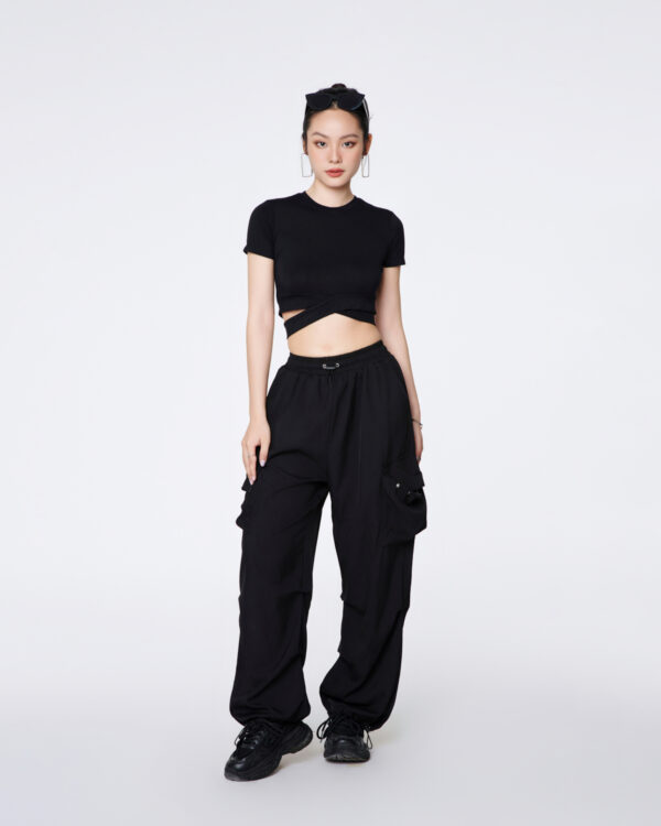women_den__6__eb7942d765cd453292ab529fe0fad9ef COUPLETX|Tee Nữ Croptop Banana Kiểu Thắt Dây