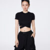 women_den__7__5ff3c5e833934339acffd30a8d438d8d COUPLETX|Tee Nữ Croptop Banana Kiểu Thắt Dây