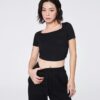 women_den__7__f0ec4f010c004862ae7db8c8d523c0e1 COUPLETX|Tee Nữ Croptop Banana Kiểu Nhún Sườn