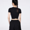 women_den__8__3c3e7ecc6b8741408e6ba5a9718da5b0 COUPLETX|Tee Nữ Croptop Banana Kiểu Thắt Dây