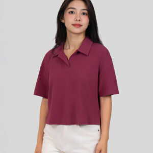 COUPLETX｜Polo Nữ Relax Boxy Rib